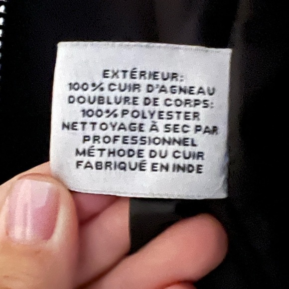 WALTER BAKER LEATHER JACKET, SIZE S, BLACK, PERFECT CONDITION, USED - Picture 9 of 9